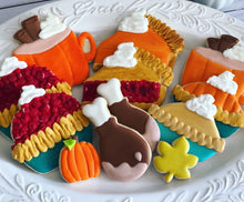 Load image into Gallery viewer, Thanksgiving food theme Cookies
