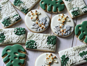 Safari Animal baby shower Cookies