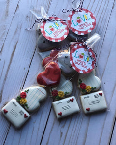 Valentines mini cookies bags
