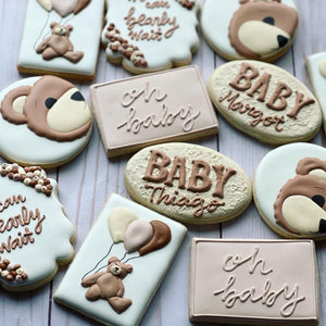 Bear Baby shower cookies