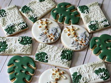 Load image into Gallery viewer, Safari Animal baby shower Cookies