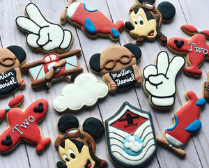 Mickey pilot theme cookies