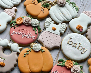 Autumn Fall Baby shower cookies