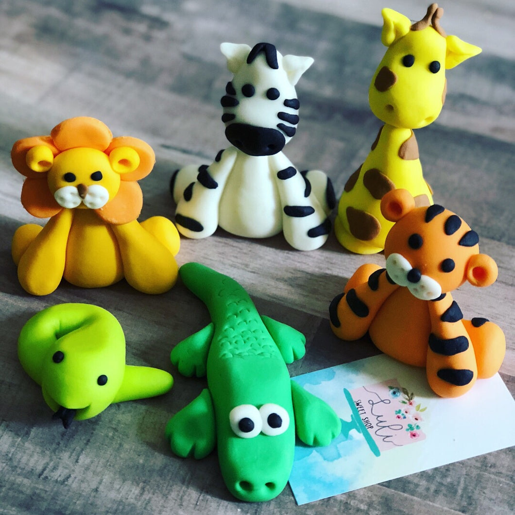 Safari Animals Cake toppers