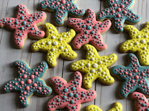 Starfish beach theme cookies