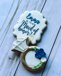 Bridesmaids / maid of honor cookies gift