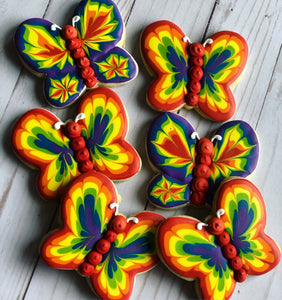 Tie dye Butterflies Cookies