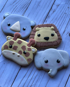 Safari Animal faces Cookies