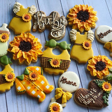 Load image into Gallery viewer, Sunflower Baby shower cookies
