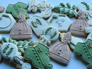 Natural Baby shower cookies