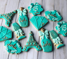 Load image into Gallery viewer, Quinceañera Theme Cookies (15th)