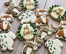Load image into Gallery viewer, Woodland Baby shower cookies