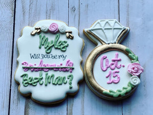 Groomsman / best man cookies gift