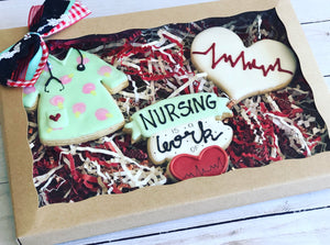 Nursing theme cookies gift