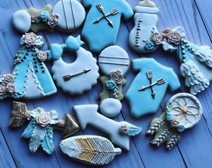 Baby shower Boho cookies