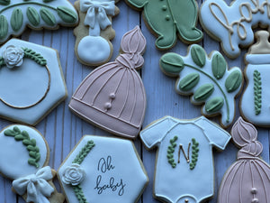Natural Baby shower cookies