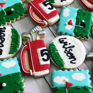 Red Golf theme cookies