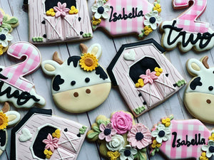 Farm Cow Animal Cookies