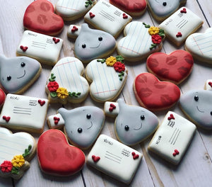 Valentines mini cookies- 2 dozen
