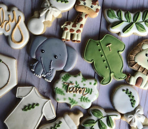 Safari Animal baby shower Cookies