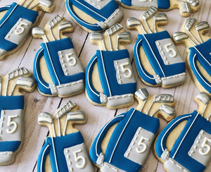 Golf bag theme cookies