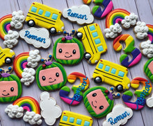 Load image into Gallery viewer, Cocomelon Rainbow Theme Cookies