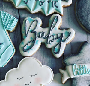 Moon and stars Baby shower cookies