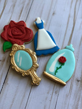 Load image into Gallery viewer, Beauty and the Beast Princess Cookies