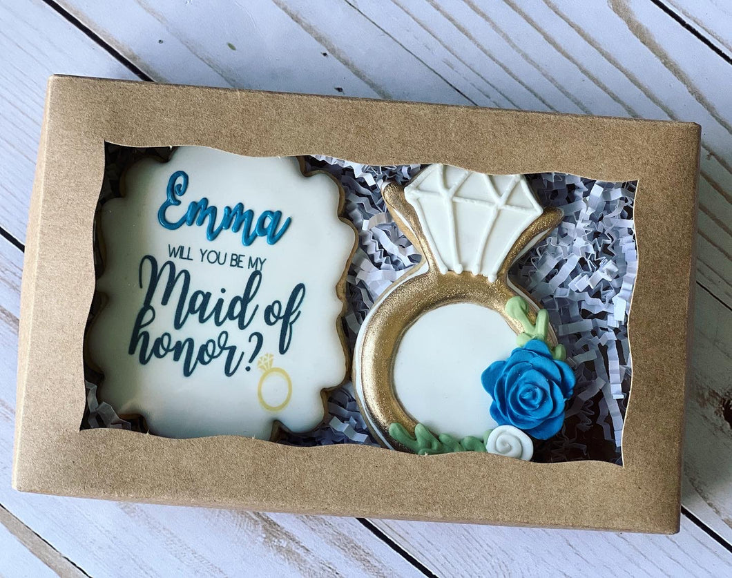 Bridesmaids / maid of honor cookies gift