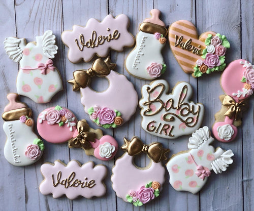 Girl Baby shower cookies