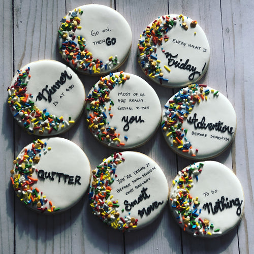 Retirement theme Cookies