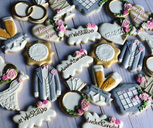 Load image into Gallery viewer, Wedding theme cookies
