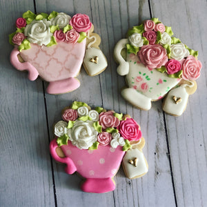 Teacup Party Birthday Theme Cookies