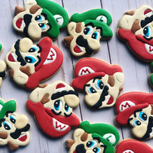 Load image into Gallery viewer, Mario and Luigi theme Cookies