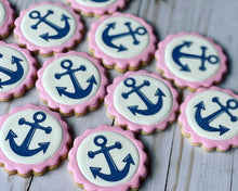 Load image into Gallery viewer, Nautical anchor Cookies