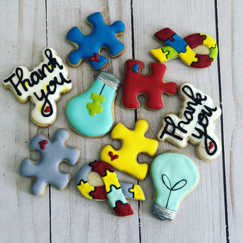 Mini Autism therapists theme cookies