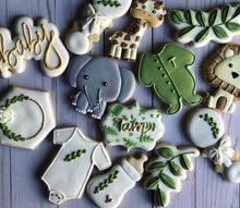 Load image into Gallery viewer, Safari Animal baby shower Cookies