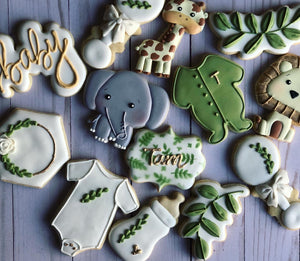 Safari Animal baby shower Cookies