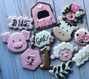 One year old Animal Farm Cookies
