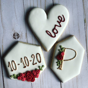 Wedding theme cookies