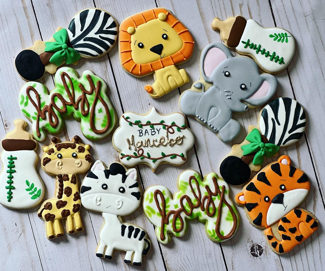 Jungle Safari baby shower Cookies