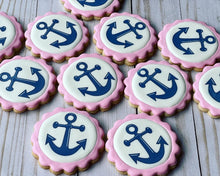 Load image into Gallery viewer, Nautical anchor Cookies
