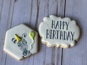 Birthday zebra Gift Cookies