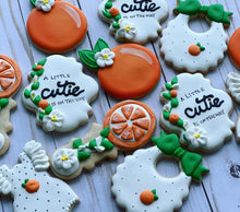 Load image into Gallery viewer, Orange theme Baby shower cookies