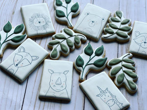 Safari Animal birthday Cookies