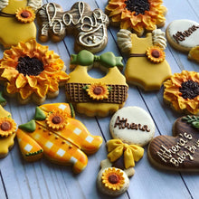 Load image into Gallery viewer, Sunflower Baby shower cookies