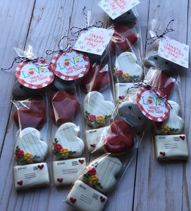 Valentines mini cookies bags