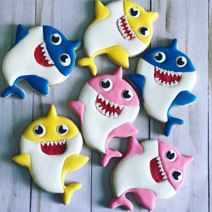 Girl Baby shark Cookies