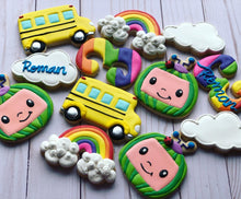 Load image into Gallery viewer, Cocomelon Rainbow Theme Cookies