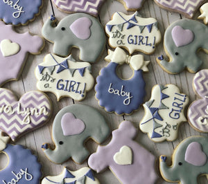 Girl Baby shower cookies